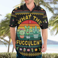 Cacuts Christmas Hawaiian Shirt Cactus What the Fucculent - Wonder Print Shop