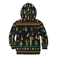 Cacuts Christmas Kid Hoodie Cactus What the Fucculent - Wonder Print Shop