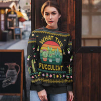 Cacuts Christmas Ugly Christmas Sweater Cactus What the Fucculent - Wonder Print Shop