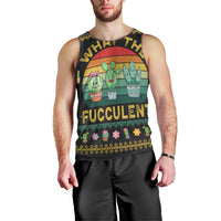 Cacuts Christmas Men Tank Top Cactus What the Fucculent - Wonder Print Shop