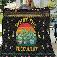 Cacuts Christmas Quilt Cactus What the Fucculent - Wonder Print Shop