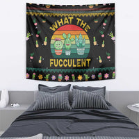 Cacuts Christmas Tapestry Cactus What the Fucculent - Wonder Print Shop