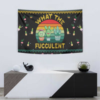 Cacuts Christmas Tapestry Cactus What the Fucculent - Wonder Print Shop