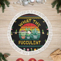 Cacuts Christmas Tree Skirt Cactus What the Fucculent - Wonder Print Shop