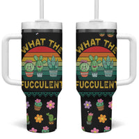Cacuts Christmas Tumbler With Handle Cactus What the Fucculent - Wonder Print Shop
