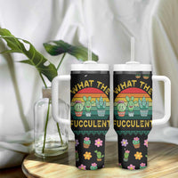 Cacuts Christmas Tumbler With Handle Cactus What the Fucculent - Wonder Print Shop