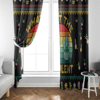 Cacuts Christmas Window Curtain Cactus What the Fucculent - Wonder Print Shop