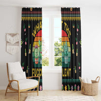 Cacuts Christmas Window Curtain Cactus What the Fucculent - Wonder Print Shop