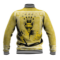 Latin King Baseball Jacket Paisley Pattern Yellow - Wonder Print Shop