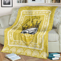 Latin King Blanket Paisley Pattern Yellow