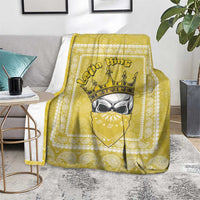 Latin King Blanket Paisley Pattern Yellow