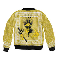 Latin King Bomber Jacket Paisley Pattern Yellow - Wonder Print Shop