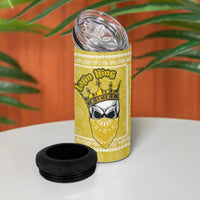 Latin King 4 in 1 Can Cooler Tumbler Paisley Pattern Yellow - Wonder Print Shop