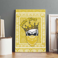 Latin King Canvas Wall Art Paisley Pattern Yellow - Wonder Print Shop