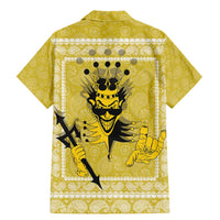 Latin King Family Matching Mermaid Dress and Hawaiian Shirt Paisley Pattern Yellow - Wonder Print Shop