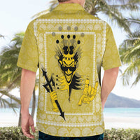Latin King Hawaiian Shirt Paisley Pattern Yellow - Wonder Print Shop