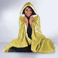 Latin King Hooded Blanket Paisley Pattern Yellow