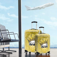 Latin King Luggage Cover Paisley Pattern Yellow - Wonder Print Shop