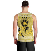 Latin King Men Tank Top Paisley Pattern Yellow - Wonder Print Shop