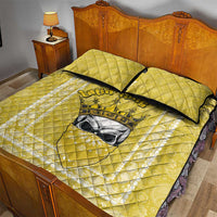 Latin King Quilt Bed Set Paisley Pattern Yellow - Wonder Print Shop