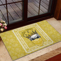 Latin King Rubber Doormat Paisley Pattern Yellow - Wonder Print Shop