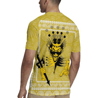 Latin King Rugby Jersey Paisley Pattern Yellow - Wonder Print Shop