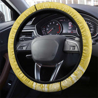 Latin King Steering Wheel Cover Paisley Pattern Yellow - Wonder Print Shop