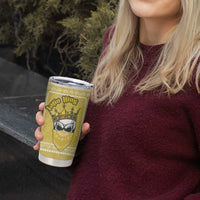 Latin King Tumbler Cup Paisley Pattern Yellow - Wonder Print Shop