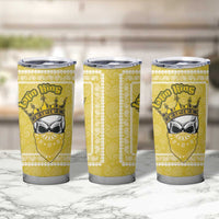 Latin King Tumbler Cup Paisley Pattern Yellow - Wonder Print Shop