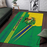 Brazil Flag Emblem Area Rug Toco Toucan In My Heart