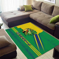 Brazil Flag Emblem Area Rug Toco Toucan In My Heart