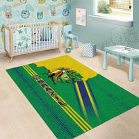 Brazil Flag Emblem Area Rug Toco Toucan In My Heart