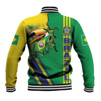 Brazil Flag Emblem Baseball Jacket Toco Toucan In My Heart
