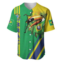 Brazil Flag Emblem Baseball Jersey Toco Toucan In My Heart