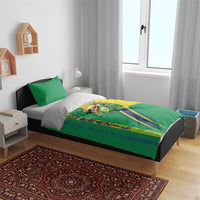Brazil Flag Emblem Bedding Set Toco Toucan In My Heart