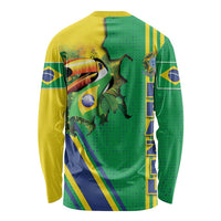 Brazil Flag Emblem Long Sleeve Shirt Toco Toucan In My Heart