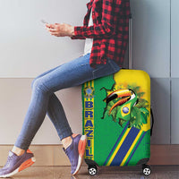 Brazil Flag Emblem Luggage Cover Toco Toucan In My Heart