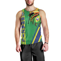 Brazil Flag Emblem Men Tank Top Toco Toucan In My Heart