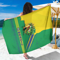 Brazil Flag Emblem Sarong Toco Toucan In My Heart