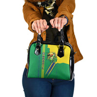 Brazil Flag Emblem Shoulder Handbag Toco Toucan In My Heart
