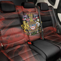 Canada Flag Coat of Arms Back Car Seat Cover Light Wave Abstract Style