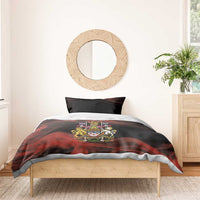 Canada Flag Coat of Arms Bedding Set Light Wave Abstract Style