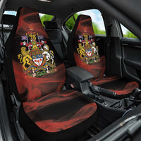Canada Flag Coat of Arms Car Seat Cover Light Wave Abstract Style