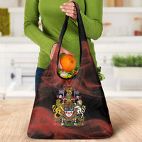 Canada Flag Coat of Arms Grocery Bag Light Wave Abstract Style