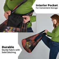 Canada Flag Coat of Arms Grocery Bag Light Wave Abstract Style