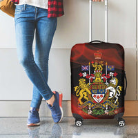 Canada Flag Coat of Arms Luggage Cover Light Wave Abstract Style