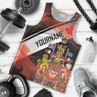 Canada Flag Coat of Arms Men Tank Top Light Wave Abstract Style