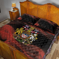 Canada Flag Coat of Arms Quilt Bed Set Light Wave Abstract Style