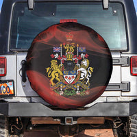 Canada Flag Coat of Arms Spare Tire Cover Light Wave Abstract Style
