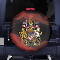 Canada Flag Coat of Arms Spare Tire Cover Light Wave Abstract Style
